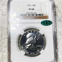 1962 Franklin Half Dollar NGC - PF 68 CAC