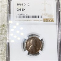 1914-D Lincoln Wheat Penny NGC - G 6 BN