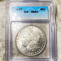 1897 Morgan Silver Dollar ICG - MS64