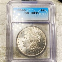 1884-O Morgan Silver Dollar ICG - MS64