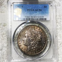 1902-S Morgan Silver Dollar PCGS - AU50