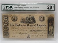 GEORGIA AUGUSTA 1000 1830S-1850S PMG