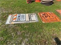 (2) STACKS OF MISC SIZED SAFETY SIGNS