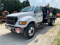 2003 FORD F650 S/A FUEL AND LUBE TRUCK, 3FDNF65G73