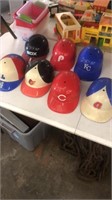 Group of 7 Vintage Plastic Baseball Helmets