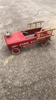 Vintage Metal Pedal Fire Truck