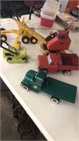 Group of Vintage Metal Trucks & Toys