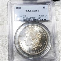 1884 Morgan Silver Dollar PCGS - MS64