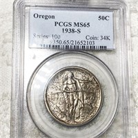 1938-S Oregon Trail Half Dollar PCGS - MS65