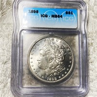 1898 Morgan Silver Dollar ICG - MS64