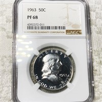 1963 Franklin Half Dollar NGC - PF68