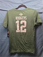 New Youth #12 Aaron Rodgers Green Bay Packers Tee