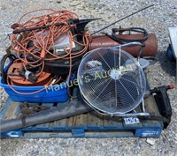 PALLET PREOWNED-FAN, AIR TANK, EXTENSION CORDS &