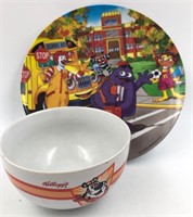 Collectible McDonalds and Kellogg's Dishes