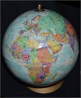 12" Raised Relief Globe On Stand Maclean's 1980's
