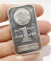 One Ounce .999 Silver Bullion Bar