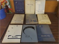 lot of 9  1950's bulldog year books