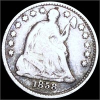 1858 Seated Half Dime NICELY CIRCULATED
