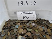 18.3 lbs of unsearched Wheat Pennies