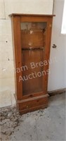 Vintage wood project 6-place gun cabinet with