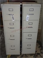 (2) 4 Drawer Filing Cabinets