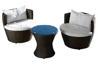 Collingswood 3 Piece Seating Group w Cushions-Blk