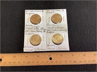 4 2007 John Adams $1 Coins
