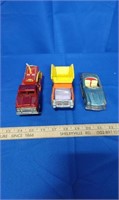 3 Early Metal Toy Car and Trucks