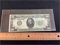 Crisp Uncirculated 1934 $20 Fed. Res. Note