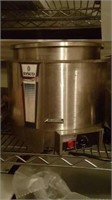 Large electric soup urn with insert & lid