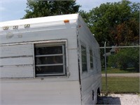 Camper pull  white as is  ,some items inside