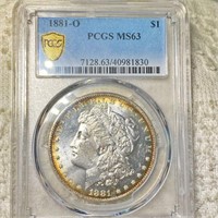 1881-O Morgan Silver Dollar PCGS - MS63