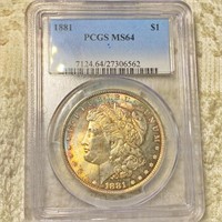 1881 Morgan Silver Dollar PCGS - MS64