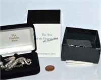 Franklin Mint Sterling Year Of The Dragon Pin!
