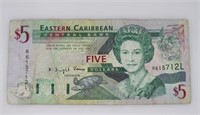 $5 Eastern Caribbean Central Bank