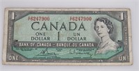 1954 Canada $1 Note