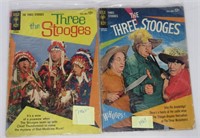 (2) Gold Key The Three Stooges Comic Books