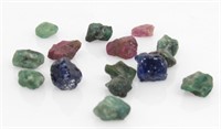 51.80 ct Ruby, Emerald, & Sapphire Gemstones