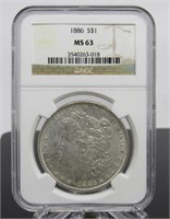 1886 - P Morgan Silver Dollar