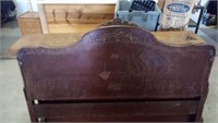 Wooden queen vintage bed frame