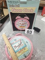 New neon clock in box 8 " diameter