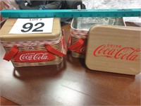 Collectors Coca-Cola tins