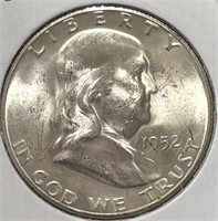1952-S Franklin Half Dollar BU