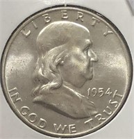 1954-D Franklin Half Dollar BU