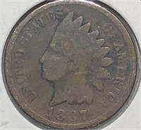 1887 Indian Cent G+