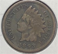1893 Indian Cent F