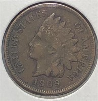 1909 Indian Cent Xf