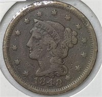 1848 Large Cent F