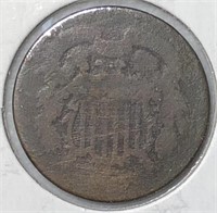 1865 Two Cent Piece AG Plin Tip