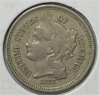 1868 Three Cent Nickel VF
